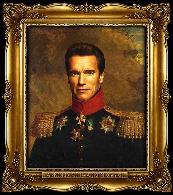 arnold schwarzenegger as russian general portrait