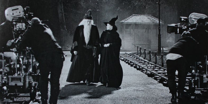 Richard Harris and Maggie Smith in The Sorcerers Stone