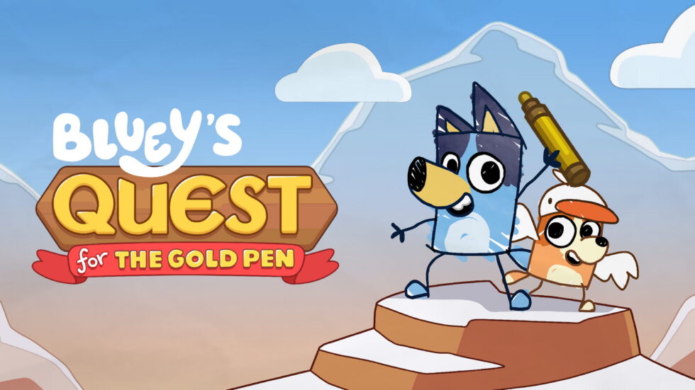 Bluey's Quest For The Gold Pen – játékteszt 1 BlueysQues ForTheGoldPen 0logo